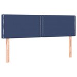 vidaXL Sommier à lattes de lit avec matelas Bleu 140x190 cm Tissu