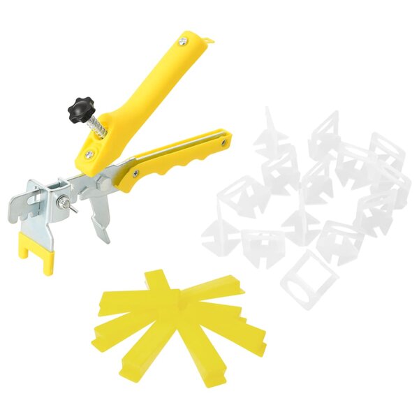 vidaXL Système de nivellement de carrelage 500 cales 2500 clips 2 mm