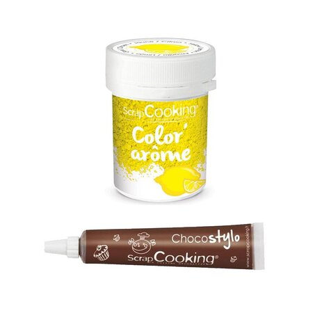 Colorant alimentaire en poudre 10 g - jaune Scrapcooking - www