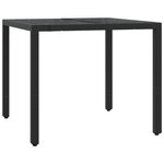 vidaXL Ensemble à manger de jardin avec coussins 3 Pièces Noir