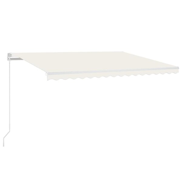 vidaXL Auvent rétractable automatique 450x300 cm Crème