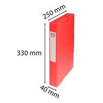 Boite De Classement Exabox Dos 40mm Carte Lustrée - A4 - Rouge - X 8 - Exacompta