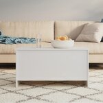 vidaXL Table basse blanc brillant 102x55 5x52 5 cm bois d'ingénierie