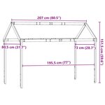 vidaXL Toit de lit pour enfants 207x80 5x151 5 cm bois de pin massif