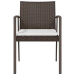 vidaXL Chaises de jardin coussins lot de 6 marron 56 5x57x83 cm rotin