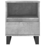 vidaXL Tables de chevet 2 Pièces gris béton 40x35x50 cm bois d’ingénierie