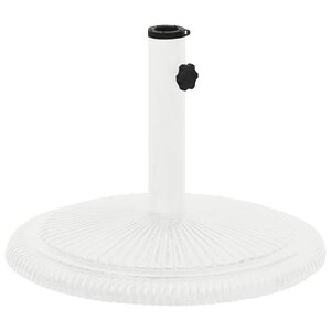 vidaXL Socle de parasol Blanc 45x45x30 cm Fonte