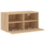 vidaXL Meuble TV mural chêne sonoma 60x30x30 cm bois d'ingénierie