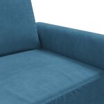 vidaXL Fauteuil Bleu 60 cm Velours