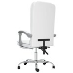 Fauteuil de massage inclinable de bureau informatique étude similicuir blanc 02_0025398