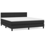 vidaXL Sommier à lattes de lit avec matelas Noir 160x200 cm