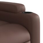 vidaXL Fauteuil de massage inclinable électrique marron similicuir