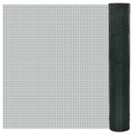 vidaXL Grillage pour volière acier galvanisé 1x25 m vert