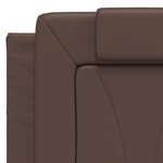 vidaXL Coussin de tête de lit marron 140 cm similicuir