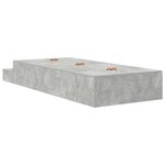 vidaXL Cadre de lit de rangement Gris béton 100x200 cm