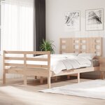 vidaXL Cadre de lit Bois de pin massif 120x200 cm