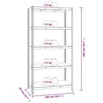 vidaXL Étagère de rangement 5 niveaux Anthracite Acier bois ingénierie