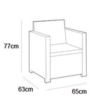 Keter Chaise de jardin Monaco Graphite