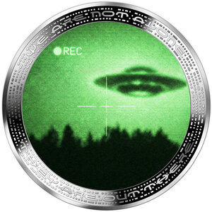 Monnaie UFO RECORDING NIGHTVISION We Are Not Alone 1 Oz Argent 1000 Francs Cameroon 2026