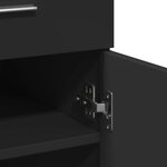 vidaXL Buffet noir 80x42 5x93 cm bois d'ingénierie