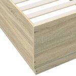 vidaXL Cadre de lit chêne sonoma 90x200 cm bois d'ingénierie