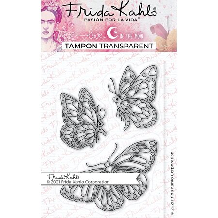 3 tampons transparents - Papillons - 9 5 x 6 5 cm