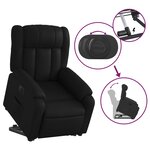 vidaXL Fauteuil inclinable électrique noir similicuir