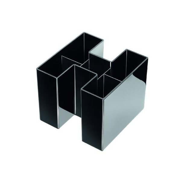 multipot à crayons BRAVO, 5 compartiments, noir HAN