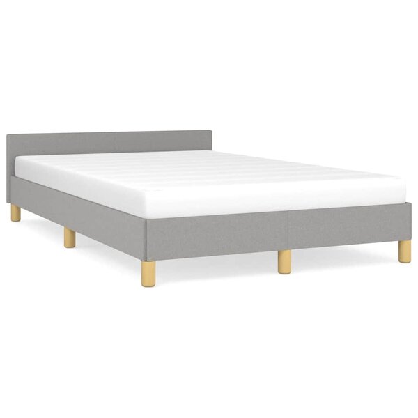 vidaXL Cadre de lit sans matelas gris clair 120x200 cm tissu