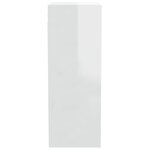 vidaXL Armoire murale Blanc brillant 34 5x32 5x90 cm Bois d'ingénierie
