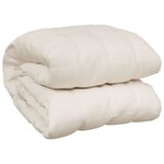 vidaXL Couverture lestée Crème clair 155x220 cm 11 kg Tissu