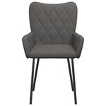 vidaXL Chaises à manger lot de 2 gris foncé tissu