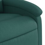 vidaXL Fauteuil inclinable de massage Vert foncé Tissu
