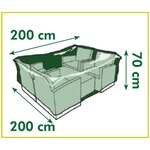 Nature Housse de meubles de jardin pour table et chaises 200x200x70 cm