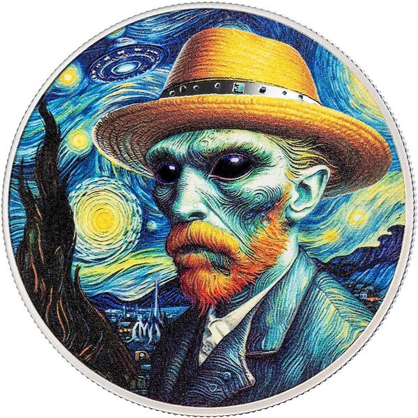 Pièce de monnaie en Argent 1000 Francs g 31.1 (1 oz) Millésime 2025 Strangers Among Us VINCENT VAN GOGH
