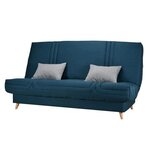 COMFORT BULTEX Clic clac 3 places - Tissu Bleu - 192 x 95 x 101 - MONA