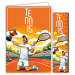 Carte TENNIS sur terre battue avec Enveloppe 12x17 5cm Pour sportif sportive joueur joueuse champion(ne) ou supporter - Collection Passion Sports des Jeux Olympiques - Fabriqué en France