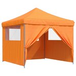 vidaXL Tente de réception pliable escamotable avec 4 parois latérales