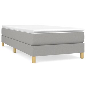 vidaXL Cadre de lit Gris clair 100x200 cm Tissu
