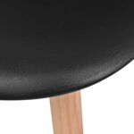 vidaXL Chaises à manger lot de 4 Noir Plastique