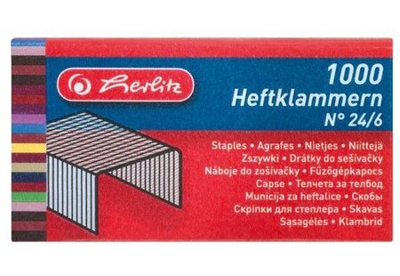 Boite de 1000 agrafes 24/6, en métal HERLITZ