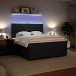 vidaXL Sommier à lattes de lit avec matelas Noir 180x200 cm Velours
