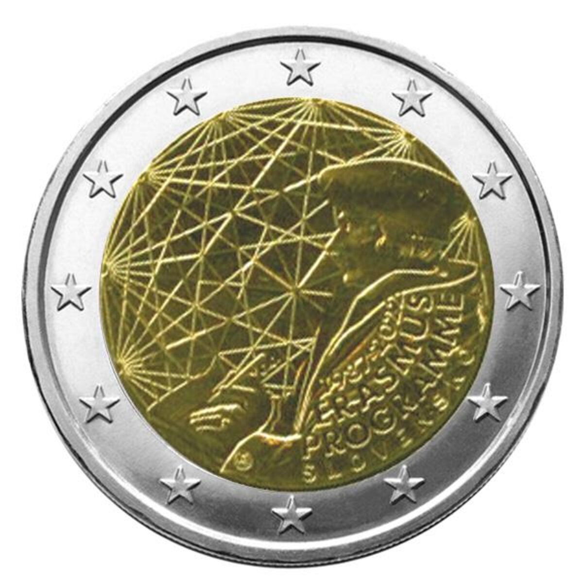 2 euro commemorative 2022 slovaquie (35 ans du programme erasmus