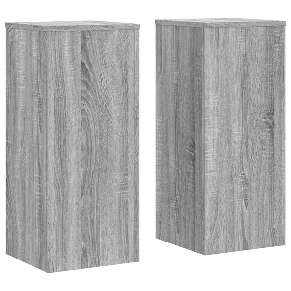 vidaXL Supports pour plantes 2 Pièces sonoma gris bois d'ingénierie