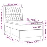 vidaXL Sommier à lattes de lit avec matelas Noir 100x200 cm Tissu