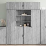 vidaXL Buffet haut sonoma gris 80x42 5x185 cm bois d'ingénierie