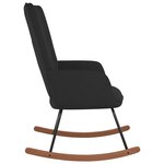 vidaXL Chaise à bascule Noir Velours
