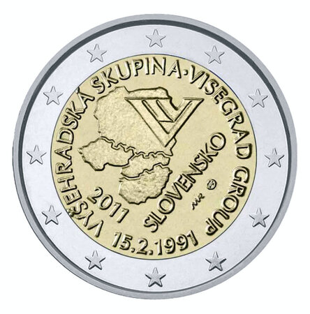 Monnaie 2 euros commémorative slovaquie 2011 - visegrád