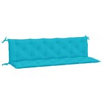 vidaXL Coussins de banc de jardin 2 Pièces turquoise tissu Oxford