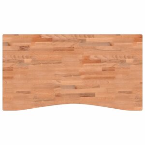 vidaXL Dessus de bureau 110x(55-60)x1 5 cm bois massif de hêtre